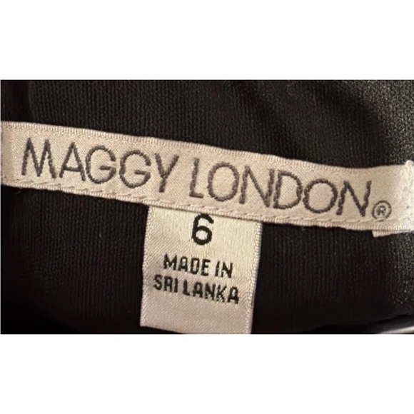 Maggy London Elegant Black and Pink Lace Dress - Picture 9 of 9